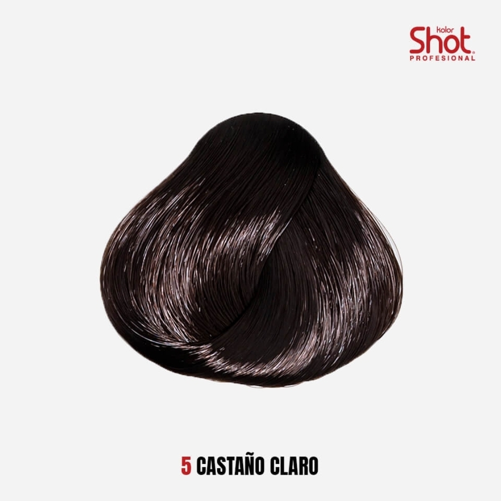 Kolor Shot Professional Hair Color 5 Light Brown - (90ml) - Permanent Cream